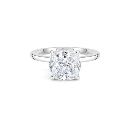 stunning silver cushion cut engagement ring