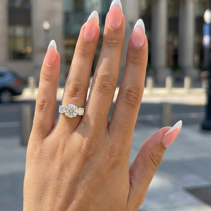 trinity gold engagement setting