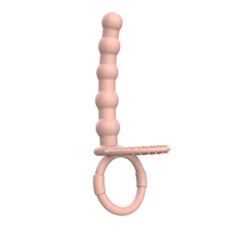 Beads With Cock Rings - Nude - image 8