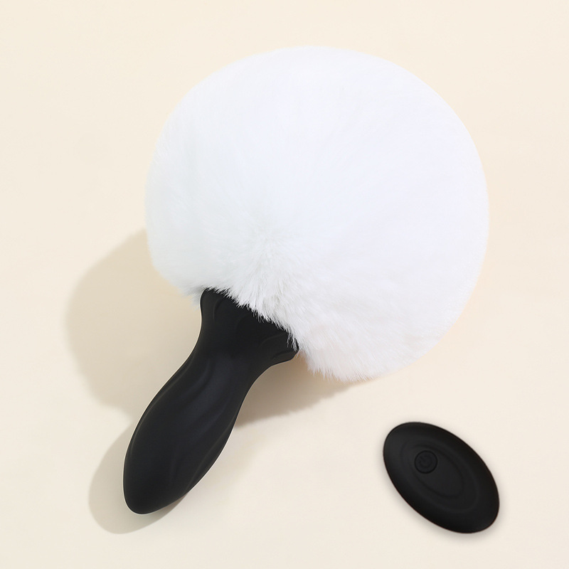 Sexy Bunny Tail Vibrating Silicone Anal Plug -WeLovePlugs