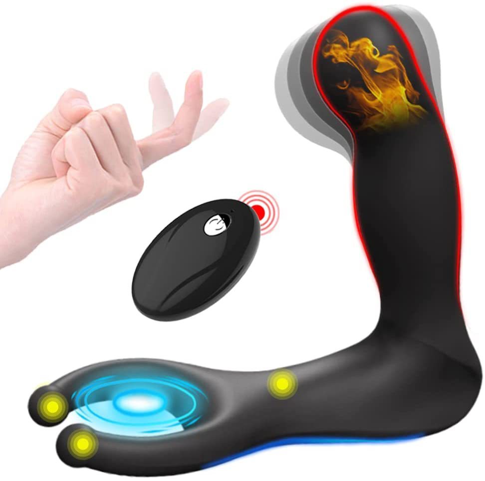 Triple-target Prostate Massager Vibrating Butt Plug with Cock Ring