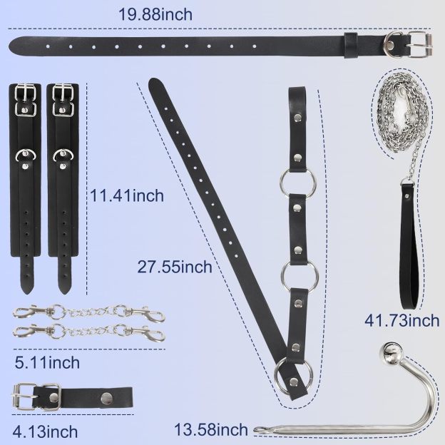 Leather Bondage Set With Anal Hook - image 5