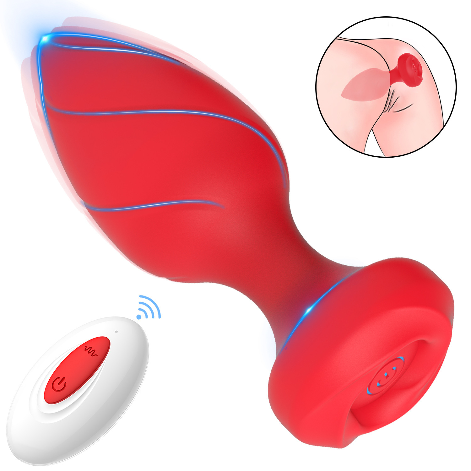 10-Speed Remote Threaded Anal Plug