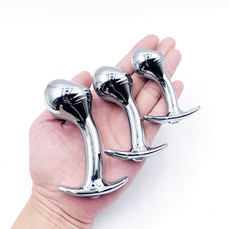 Stainless Big Anal Butt Plug with Diamond-WeLovePlugs