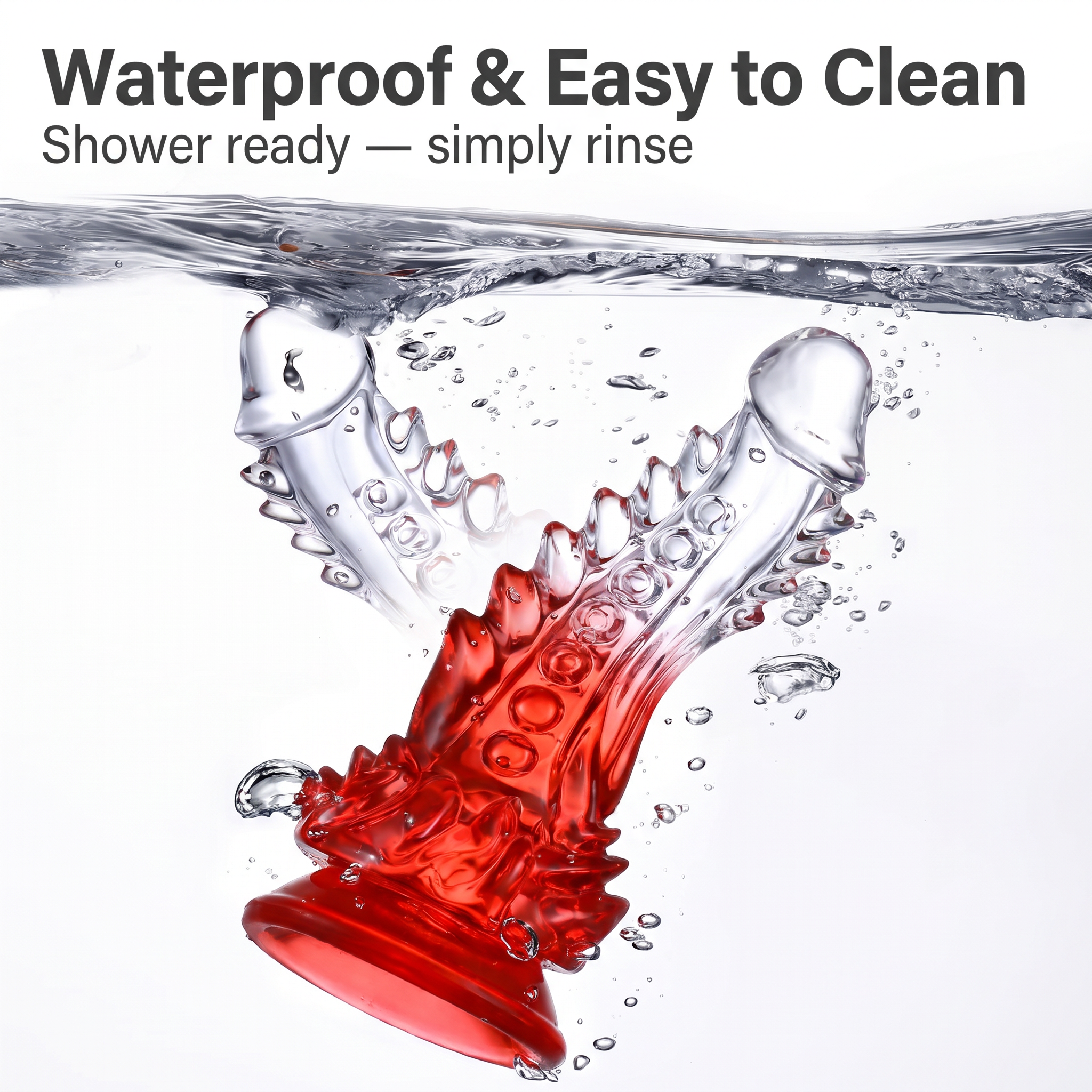 Crystal Clear Curved TPE Dildo for Women – 8.86 Inches - image 13