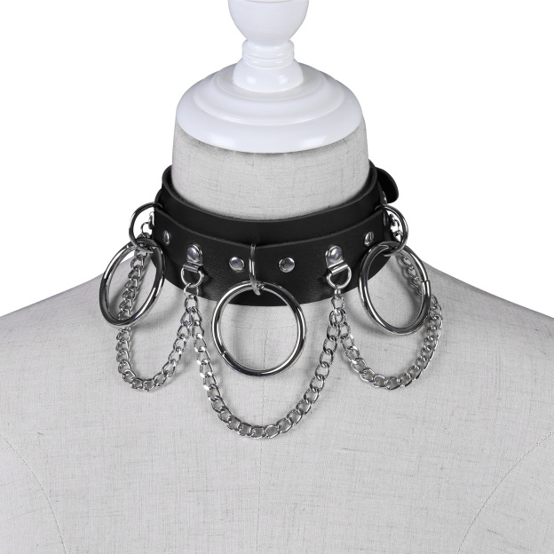 Unisex Punk PU Leather Rock SM Choker-WeLovePlugs