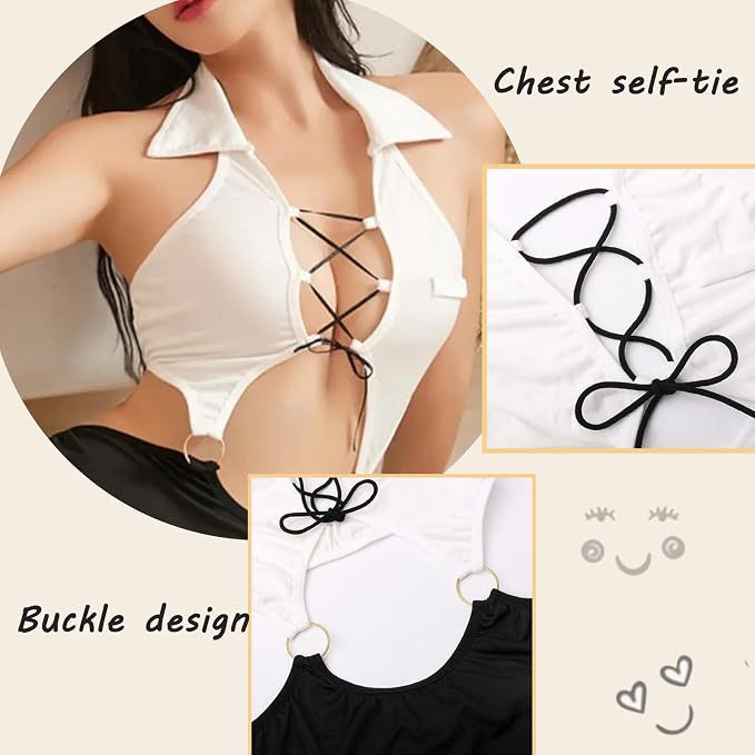 Secretary-Inspired Lingerie Costume Set - image 3