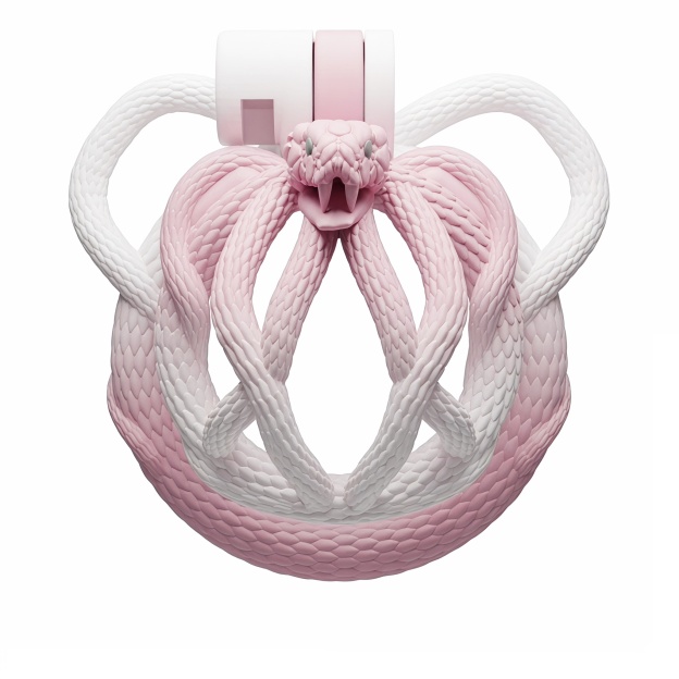 Pink Serpent Chastity Cage - image 6