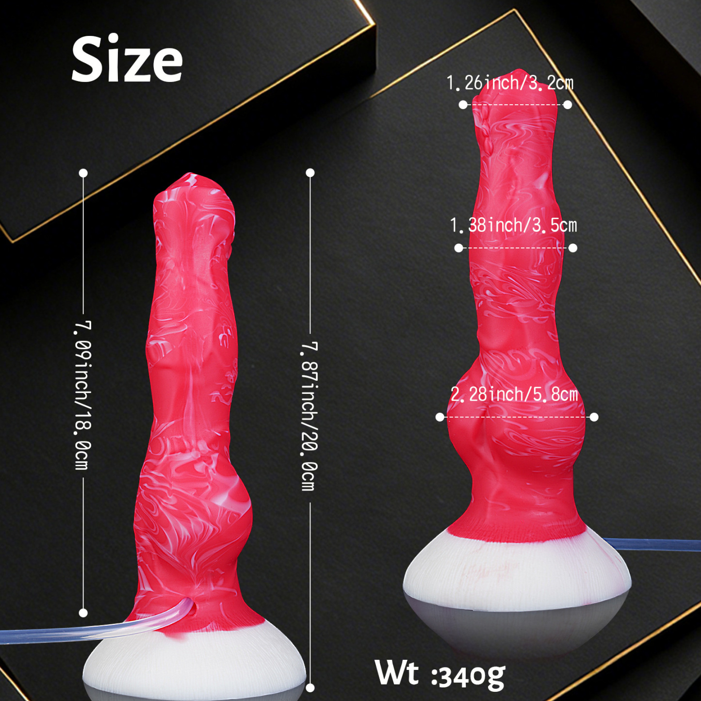Crimson Vortex Cum-Shooting Fantasy Knot Dildo - image 2