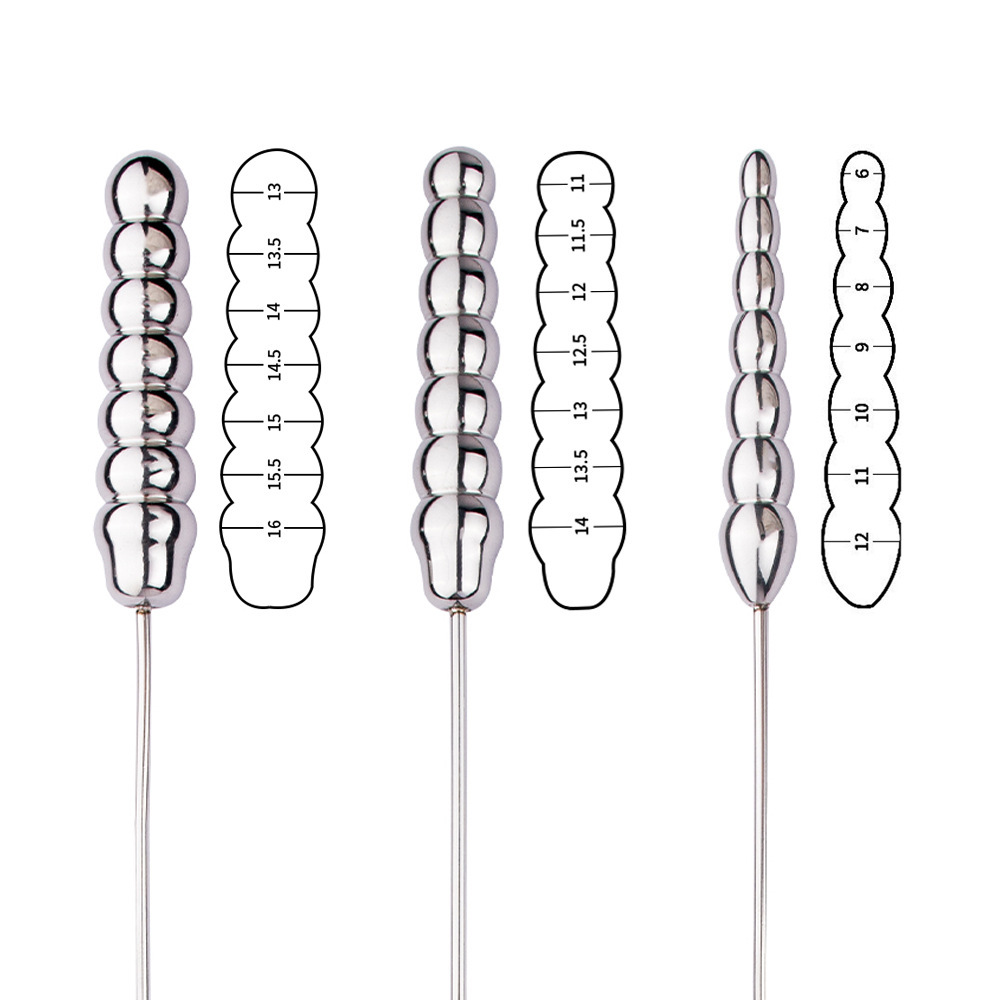 Beaded Stainless Steel Urethral Sound -WeLovePlugs