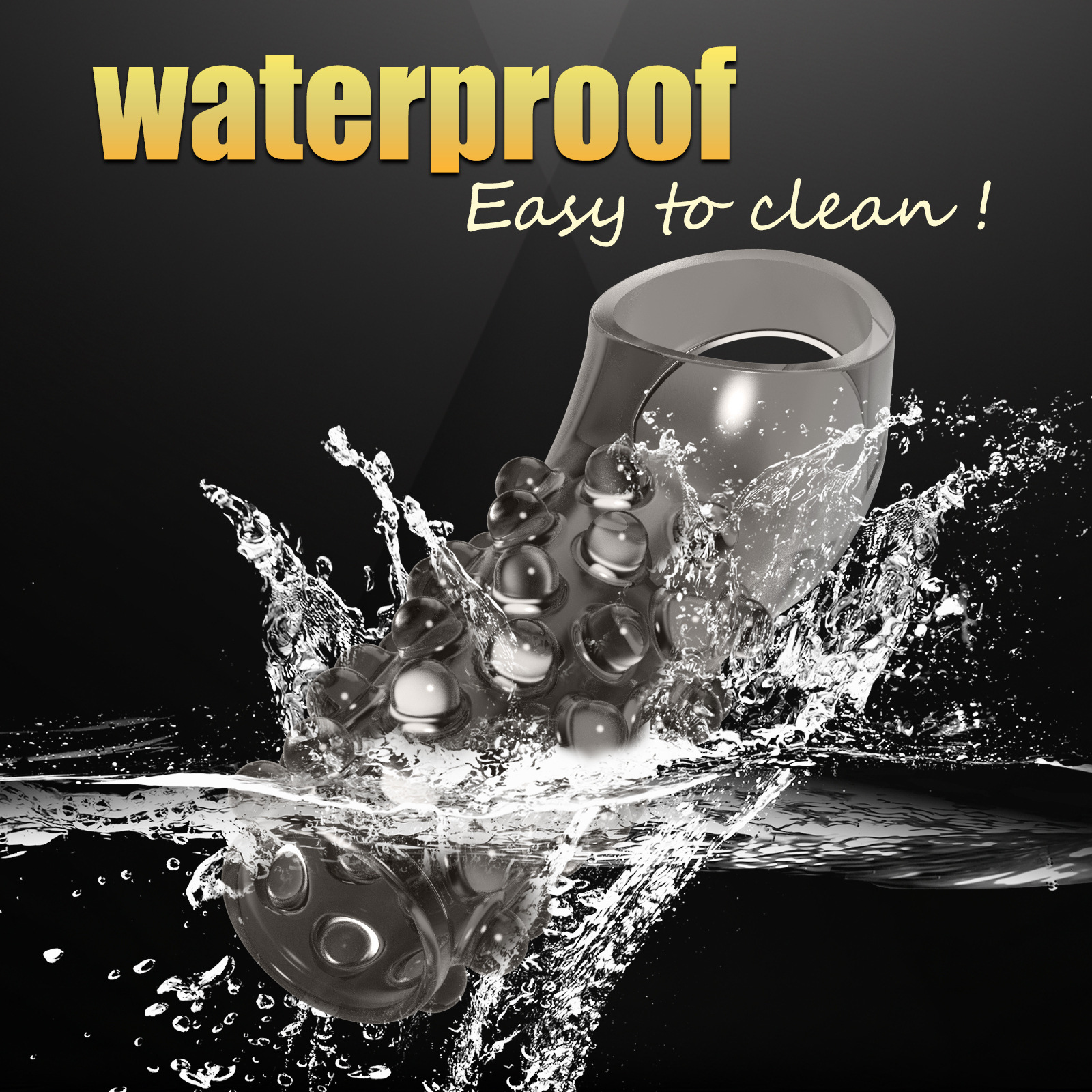 Beaded & Stretchy Bump-Textured Cock Ring for Longer-Lasting Performance-WeLovePlugs