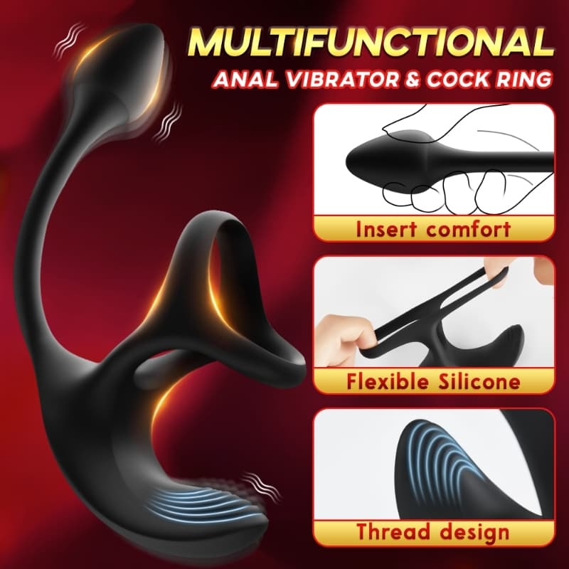 Orbit - Spherical Vibrating Anal Plug with Triple Rings - image 6