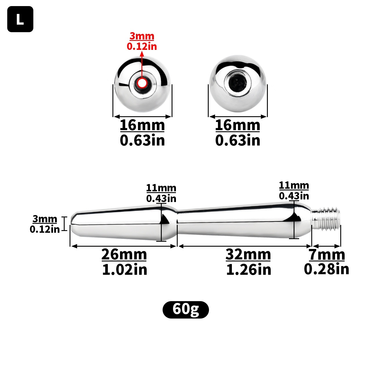 Precision Hollow Urethral Soudning Penis Plug-WeLovePlugs