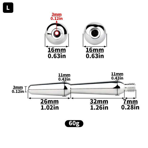 Precision Hollow Urethral Soudning Penis Plug-WeLovePlugs