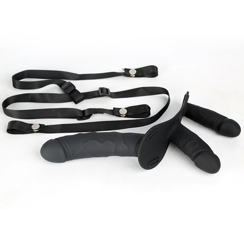 Lesbian Triple-Power Strap-On Vibrating Dildo