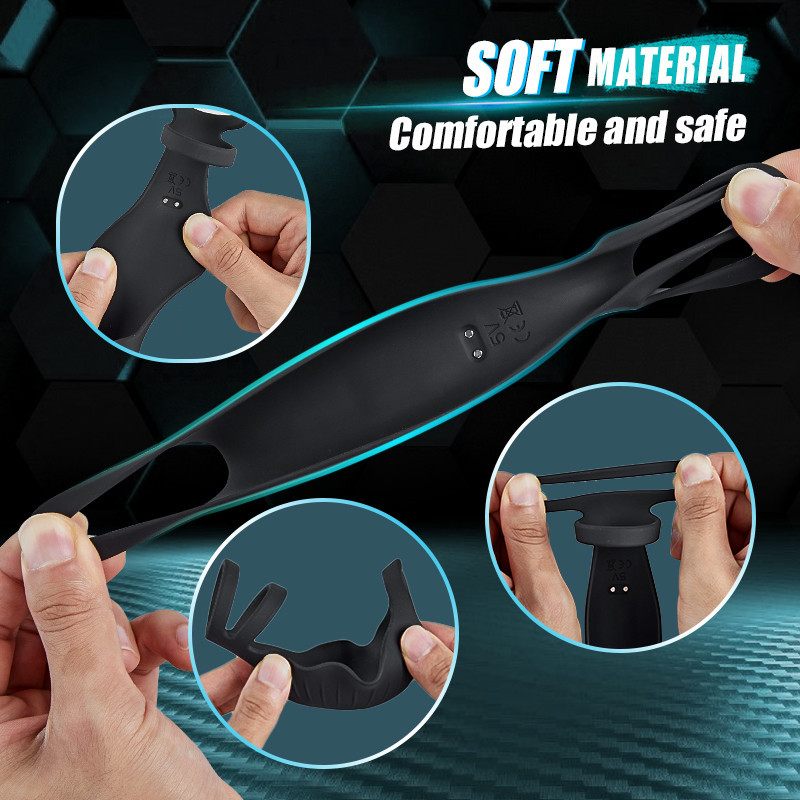 9-Mode Rechargeable Vibrating Cock Ring - image 6