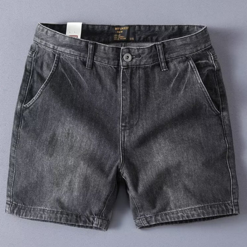 Men's Washed Denim Shorts - Black - 2XL - image 3