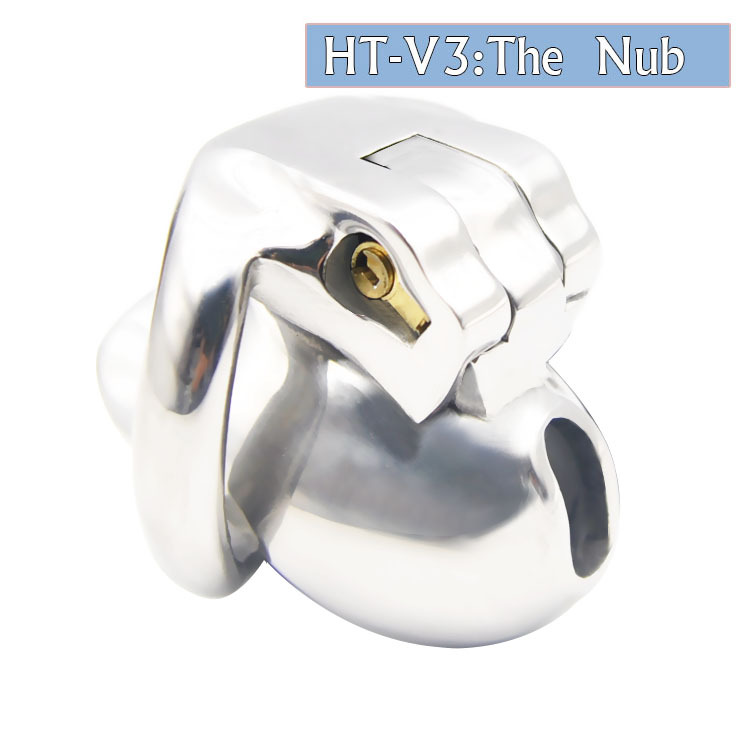 HT-V3: The Nub Metal Chastity Cage Holy Trainer -WeLovePlugs