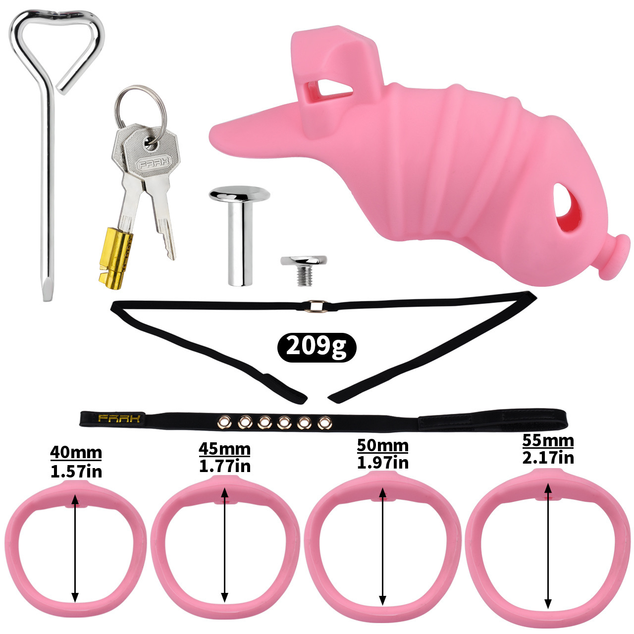 Premium Silicone Chastity Cage with Urethral Tube-WeLovePlugs