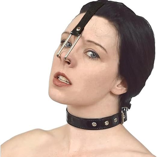 Neck Collar Necklace with Metal Nose Hook Buckle Halloween Choker-WeLovePlugs