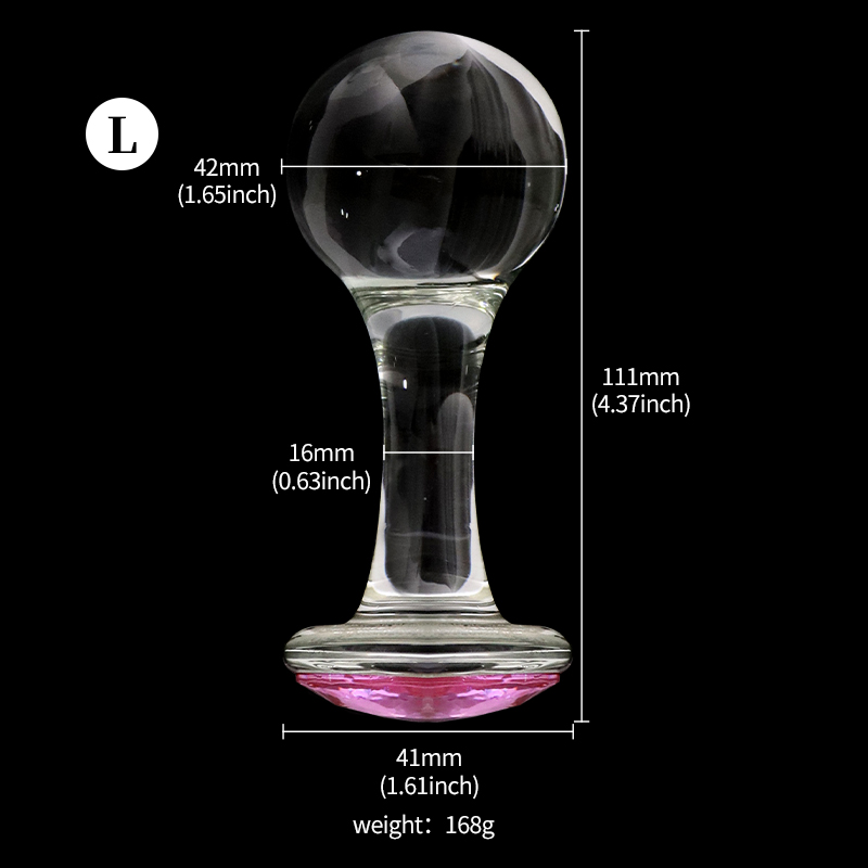 Crystalglow Glass Pleasure Anal Plug-WeLovePlugs