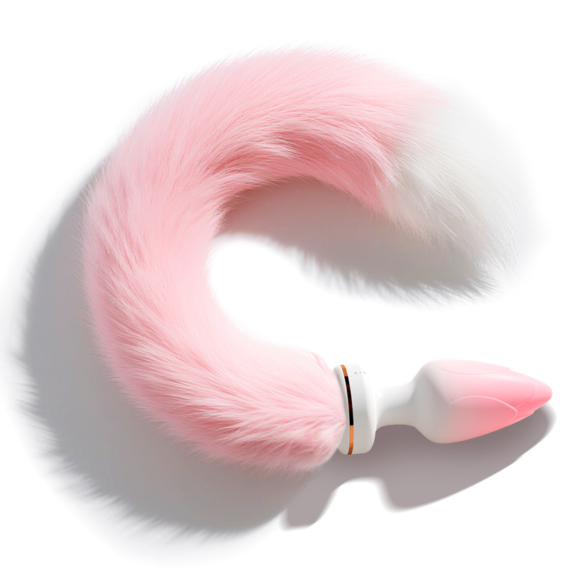 15'' Intelligent Warming Fox Tail Plug - Pink - image 1