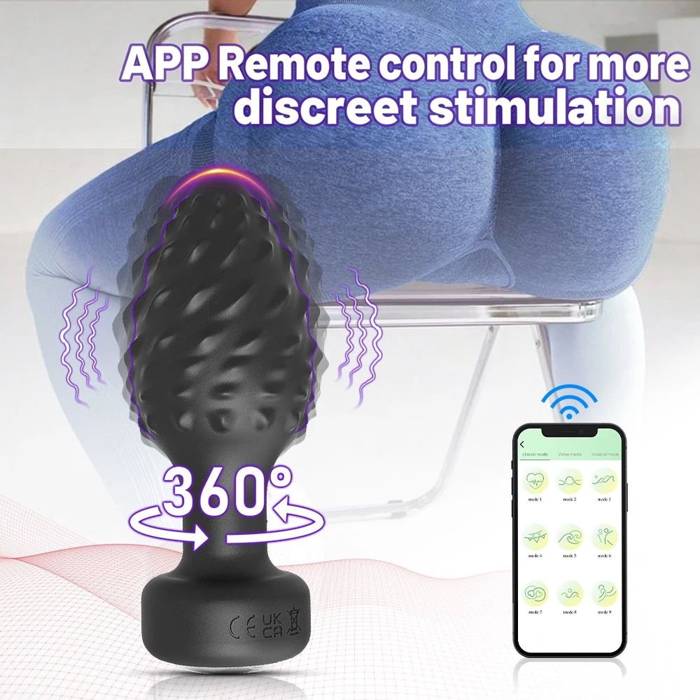 10-Mode 360° Rotating App-Controlled Anal Plug - image 6