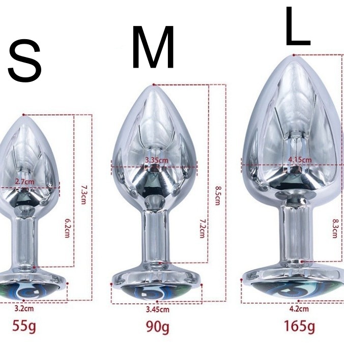 3-Round Jewel Butt Plug - image 3
