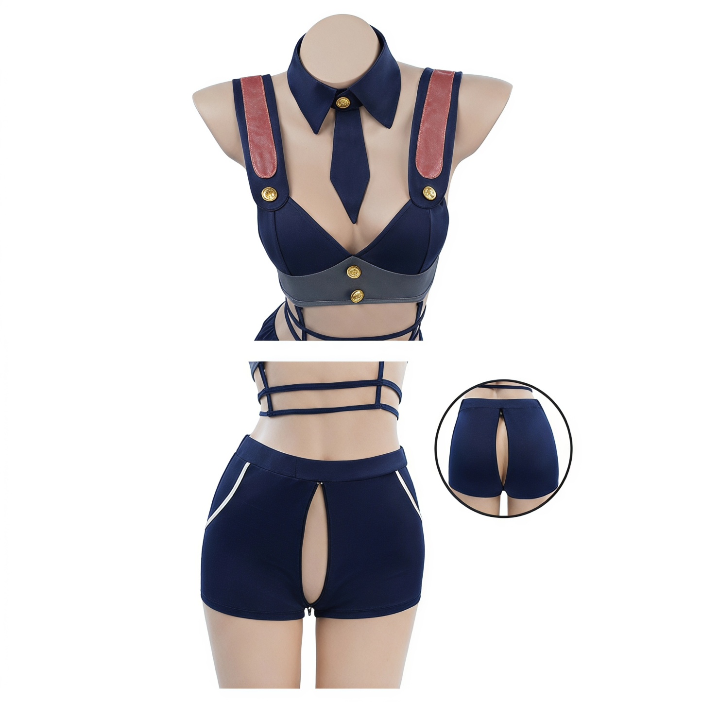 Sexy Blue Bunny Costume Set - image 3