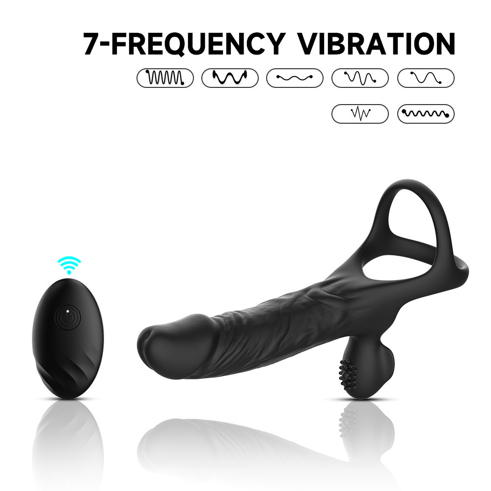 7-Mode Dual Vibe Cock Ring – Double Penetration & Testicle Stimulation Penis Sleeve-WeLovePlugs