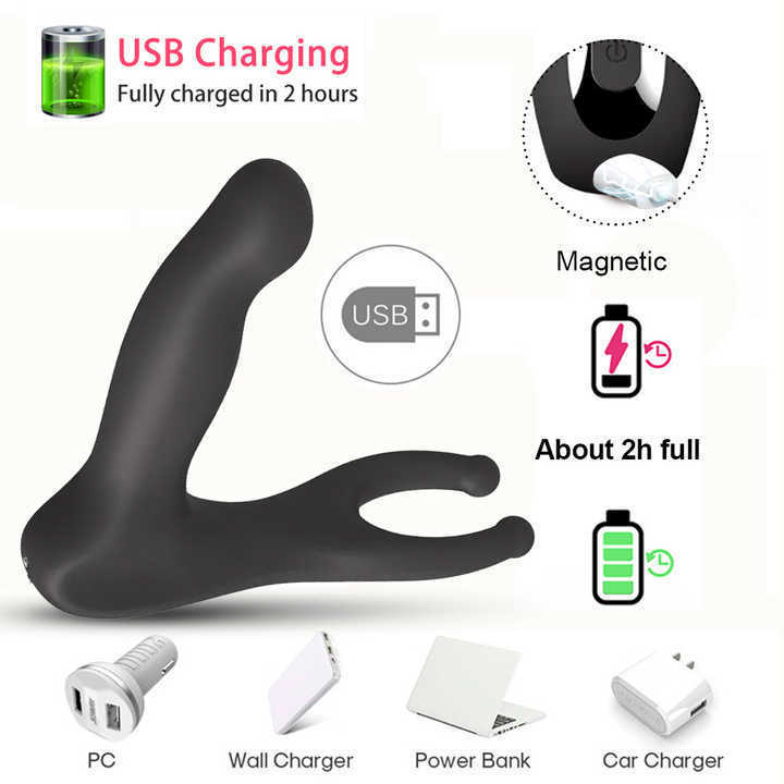 Triple-target Prostate Massager Vibrating Butt Plug with Cock Ring