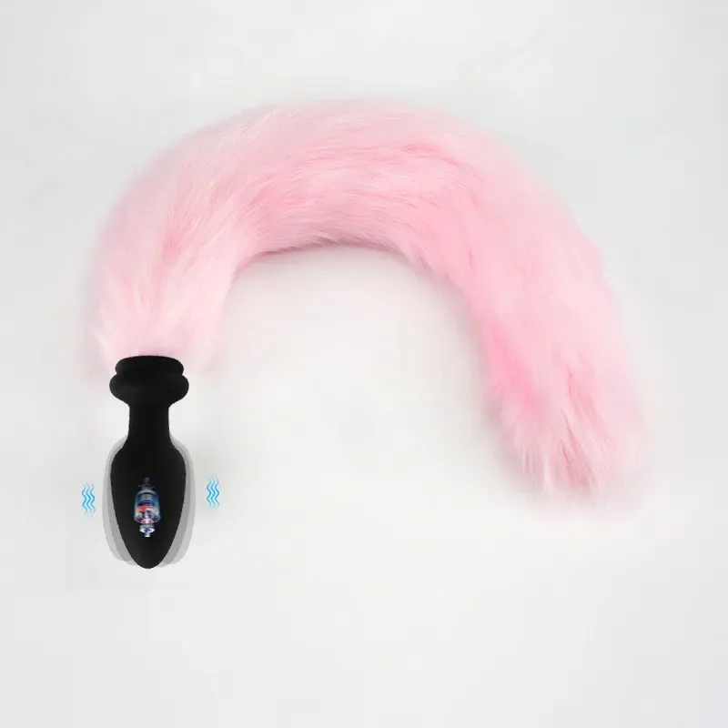 Multicolor Fox Tail Light Up Butt Plug with Remote