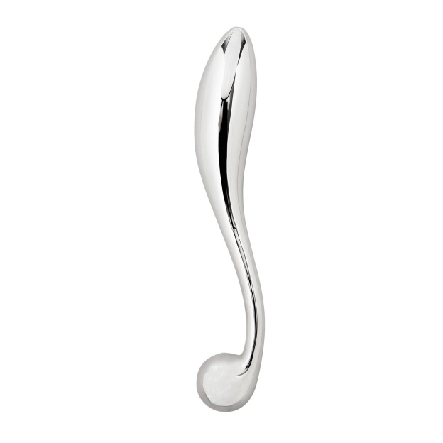 Mirror-Polished Stainless Steel Pull-Ring Anal Dilator Plug - image 3
