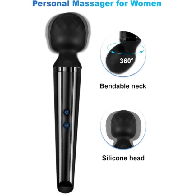 Powerful Cordless Silicone Wand Massager for Full-Body Relief-WeLovePlugs
