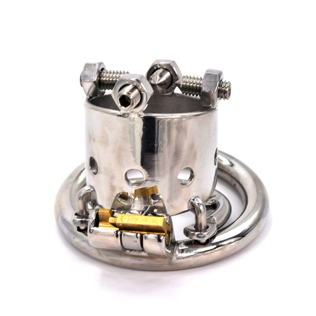 Polished Stainless Steel Chastity Cage Kali's Teeth CBT Spiked Toy-WeLovePlugs