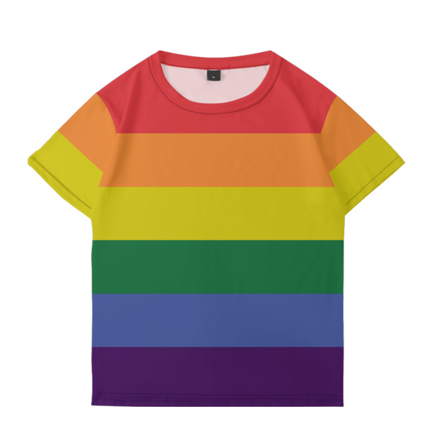 Rainbow All-Over Print T-Shirt - Rainbow - 4XL - image 1