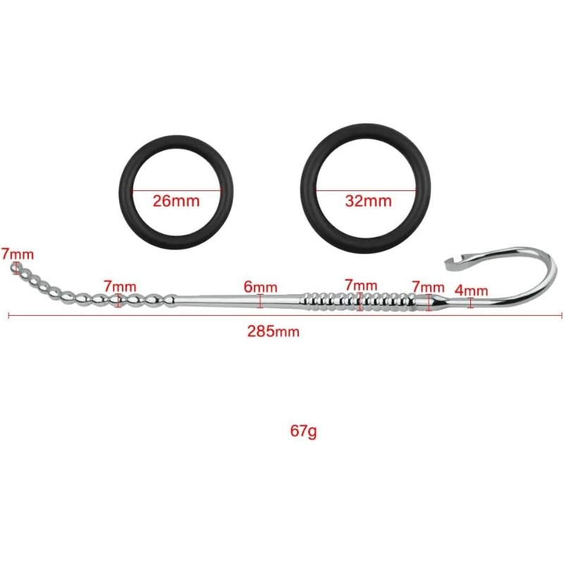 11.22'' Stainless Steel Urethral Trainer-WeLovePlugs