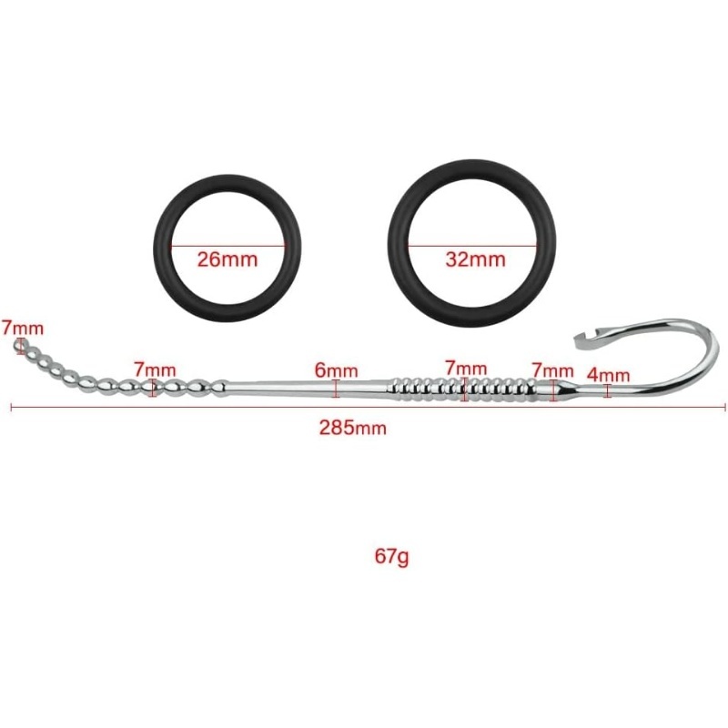 11.22'' Stainless Steel Urethral Trainer-WeLovePlugs