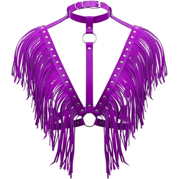 FlexLuxe Adjustable Lingerie Harness Tassel Cape-WeLovePlugs