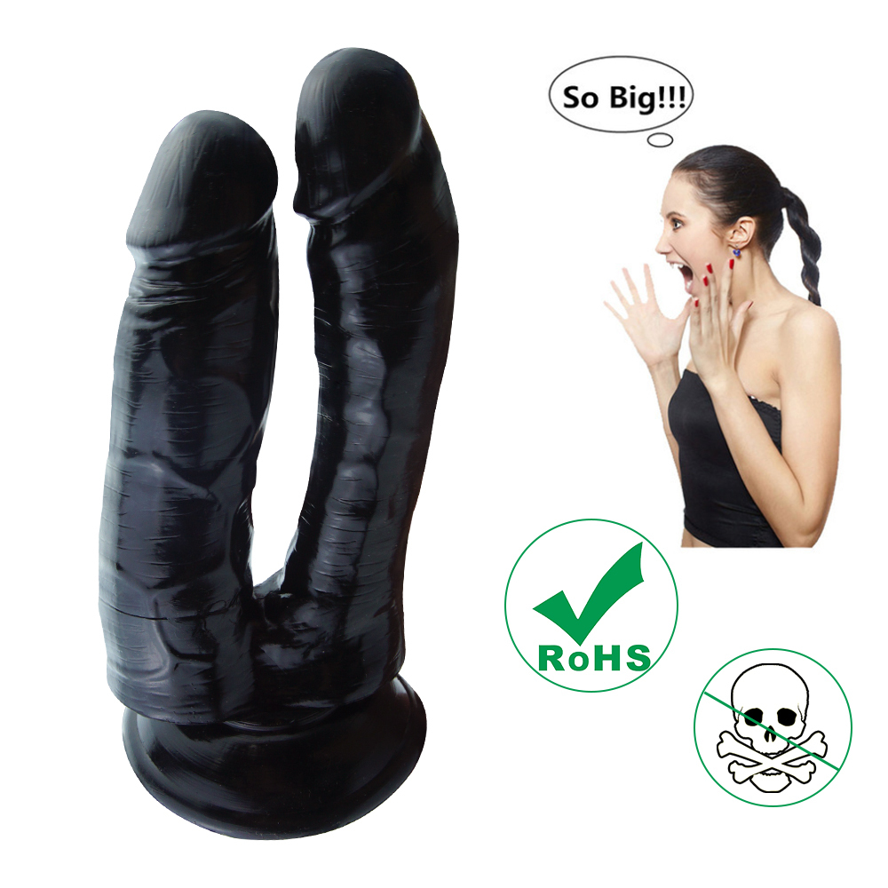Realistic Suction Cup Double End Strap On Dildo – Wearable & Hands-Free