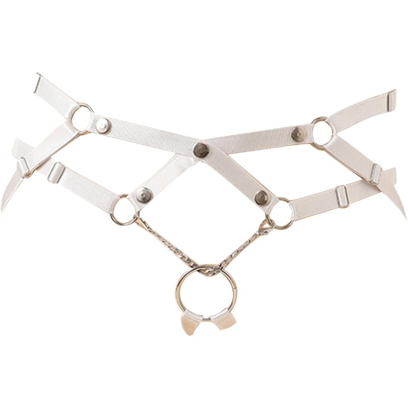Men's Strappy G-String Butt Lift Thong with Cock Ring