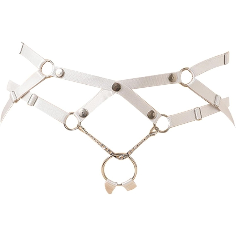Men's Strappy G-String Butt Lift Thong with Cock Ring