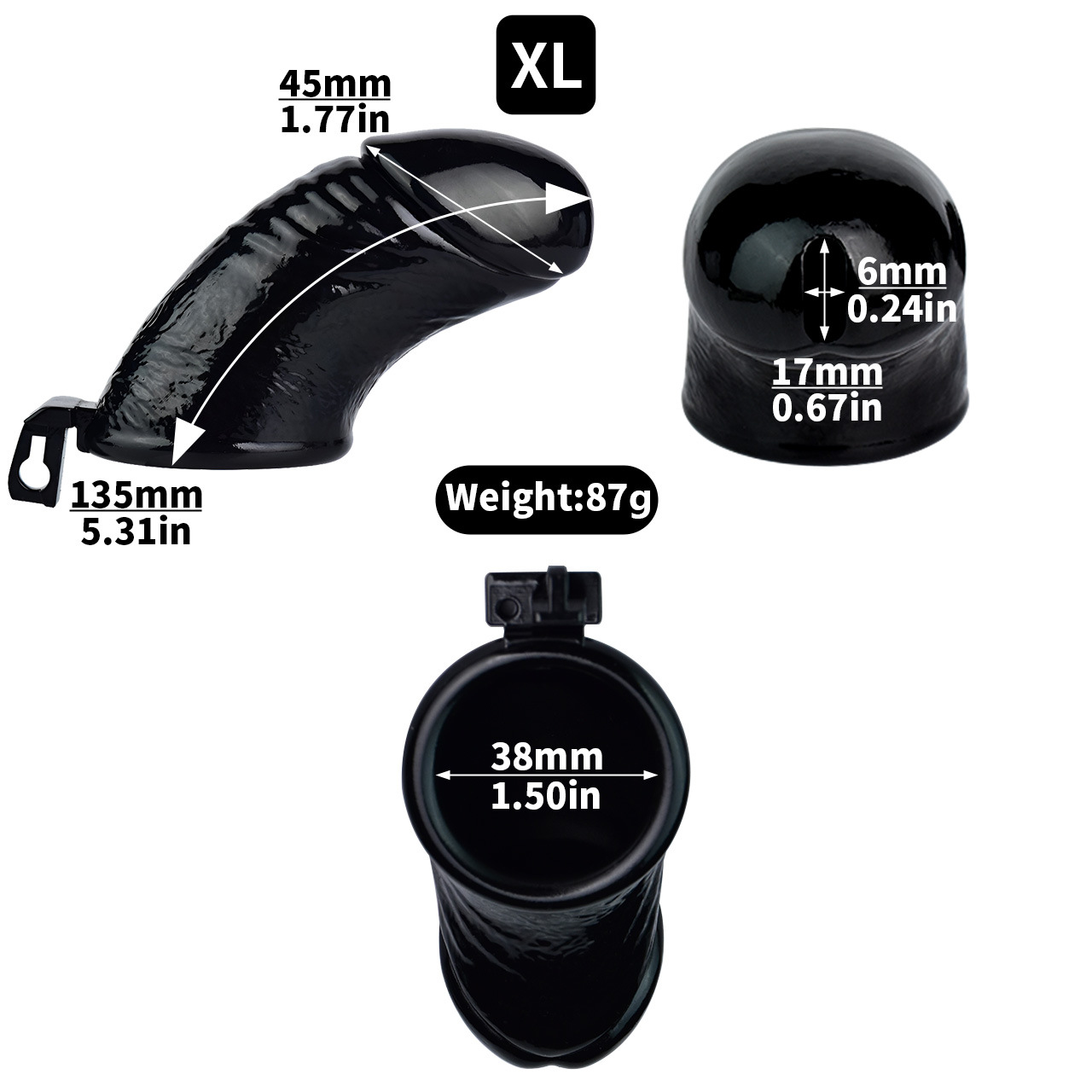 Thick Dick Resin Chastity Cage-WeLovePlugs