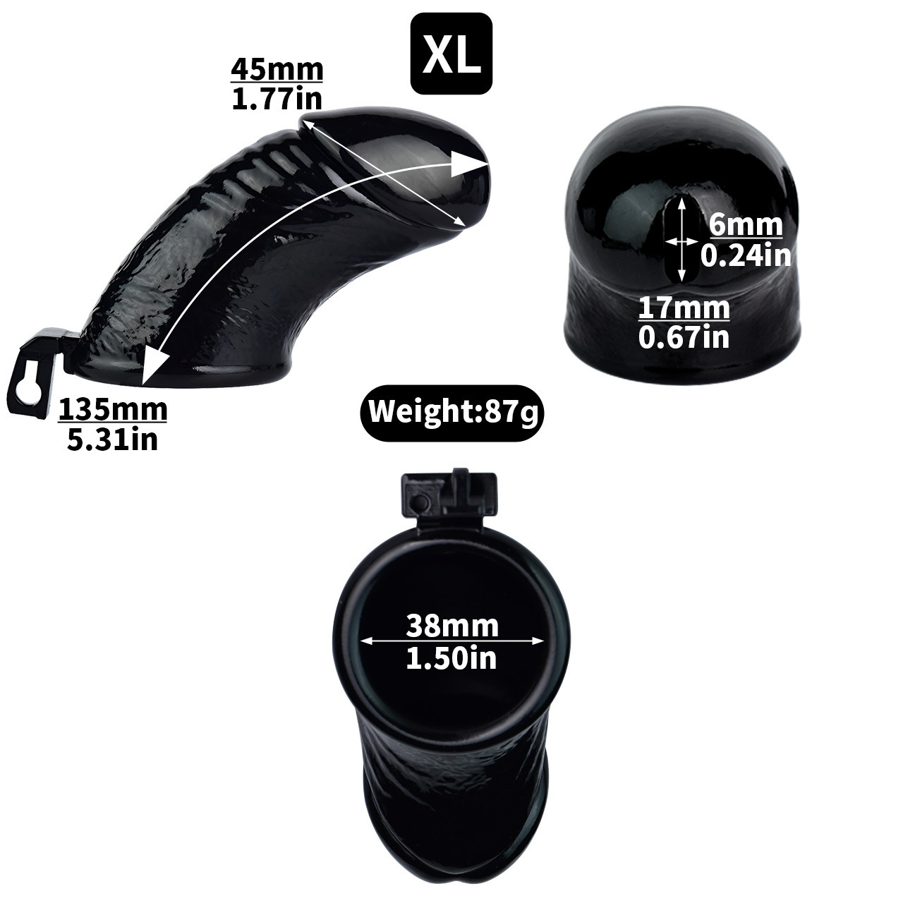 Thick Dick Resin Chastity Cage-WeLovePlugs