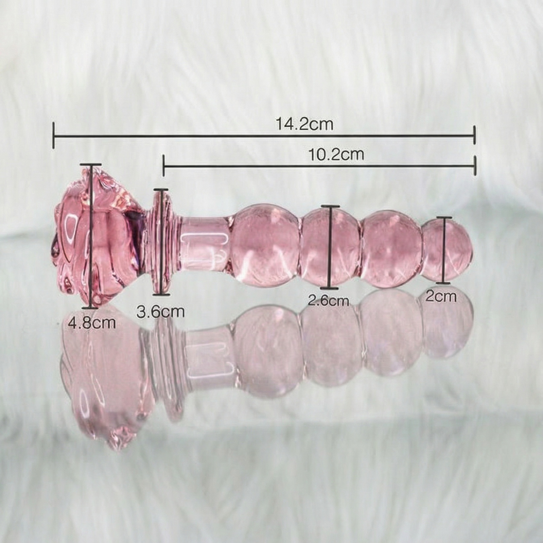 Pink Rose Glass Dildo - image 8