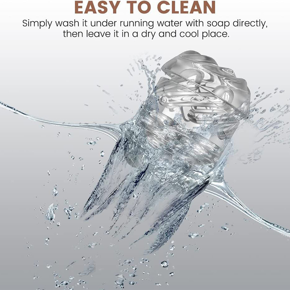 Crystal Spiral Manual Stroker – Dual Stimulation-WeLovePlugs