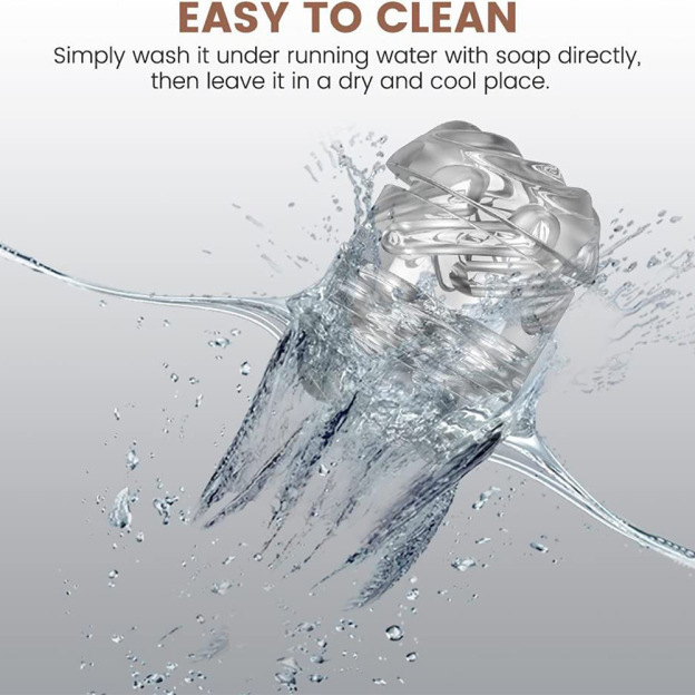 Crystal Spiral Manual Stroker – Dual Stimulation-WeLovePlugs