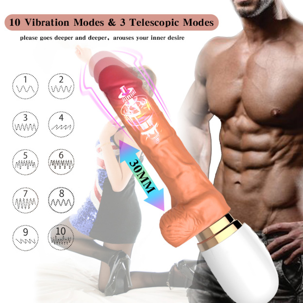 Auto Thrusting Dildo with Remote – 10 Vibration & 3 Pulsation Modes, Hands-Free Fucking Machine-WeLovePlugs