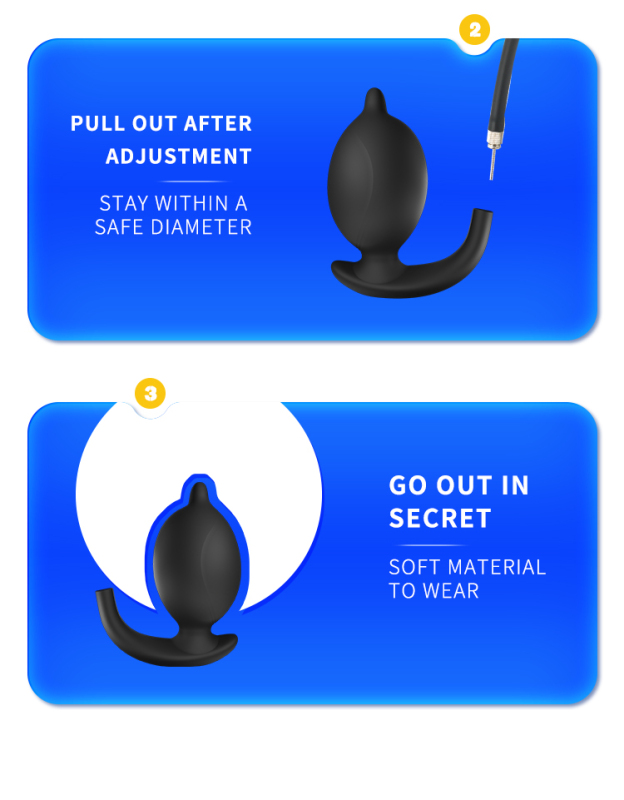 Inflatable & Detachable Enema Butt Plug