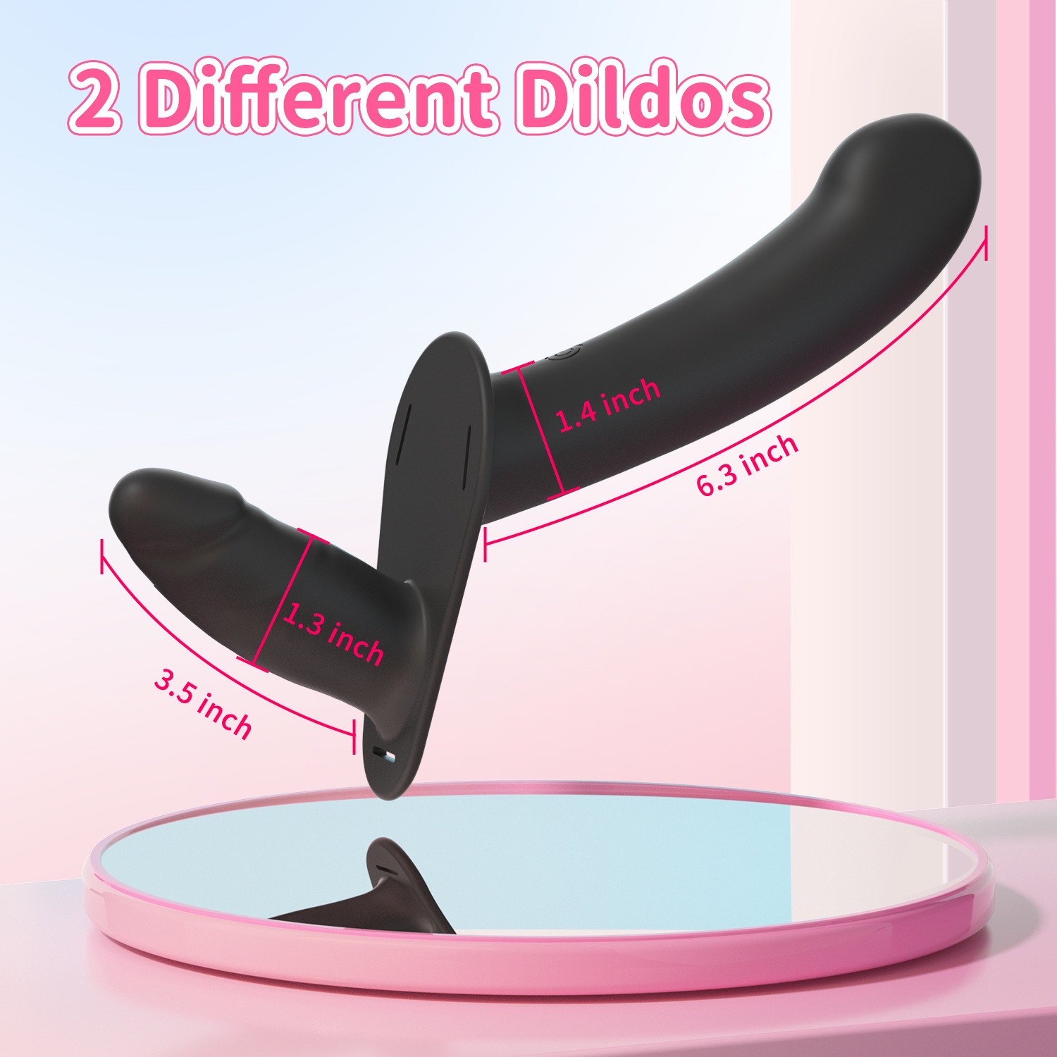 Rechargeable Ultimate Lesbian Strapon Double Dildo